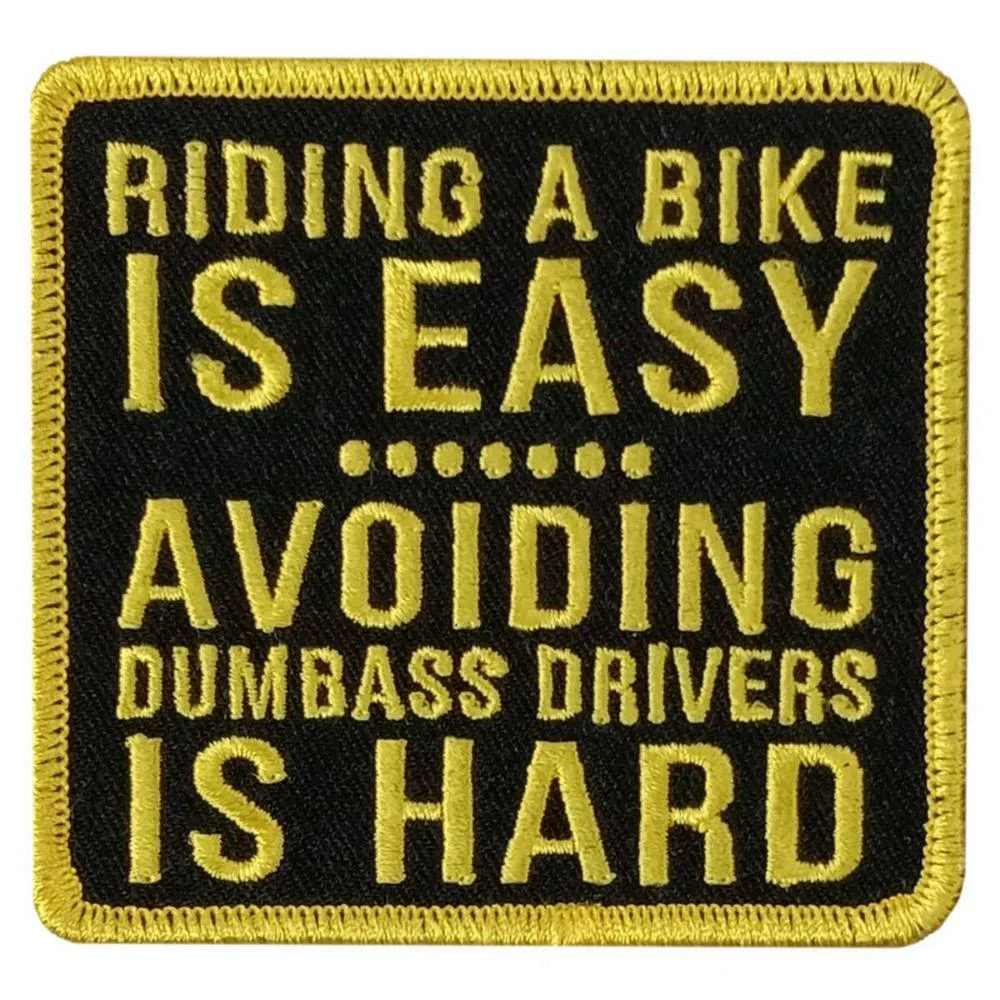 Prestigious Hot Leathers Riding A Bike 3 X 2.8 Embroidered Patch PPW1254 High-Grade