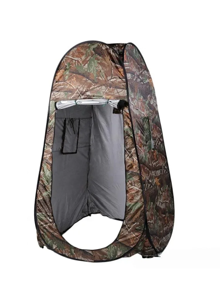 Specialty Single Person Portable Privacy Shower Toilet Camping Pop-Up Tent – Camouflage UV Function Outdoor Dressing Photography Watch Bird High-Performance