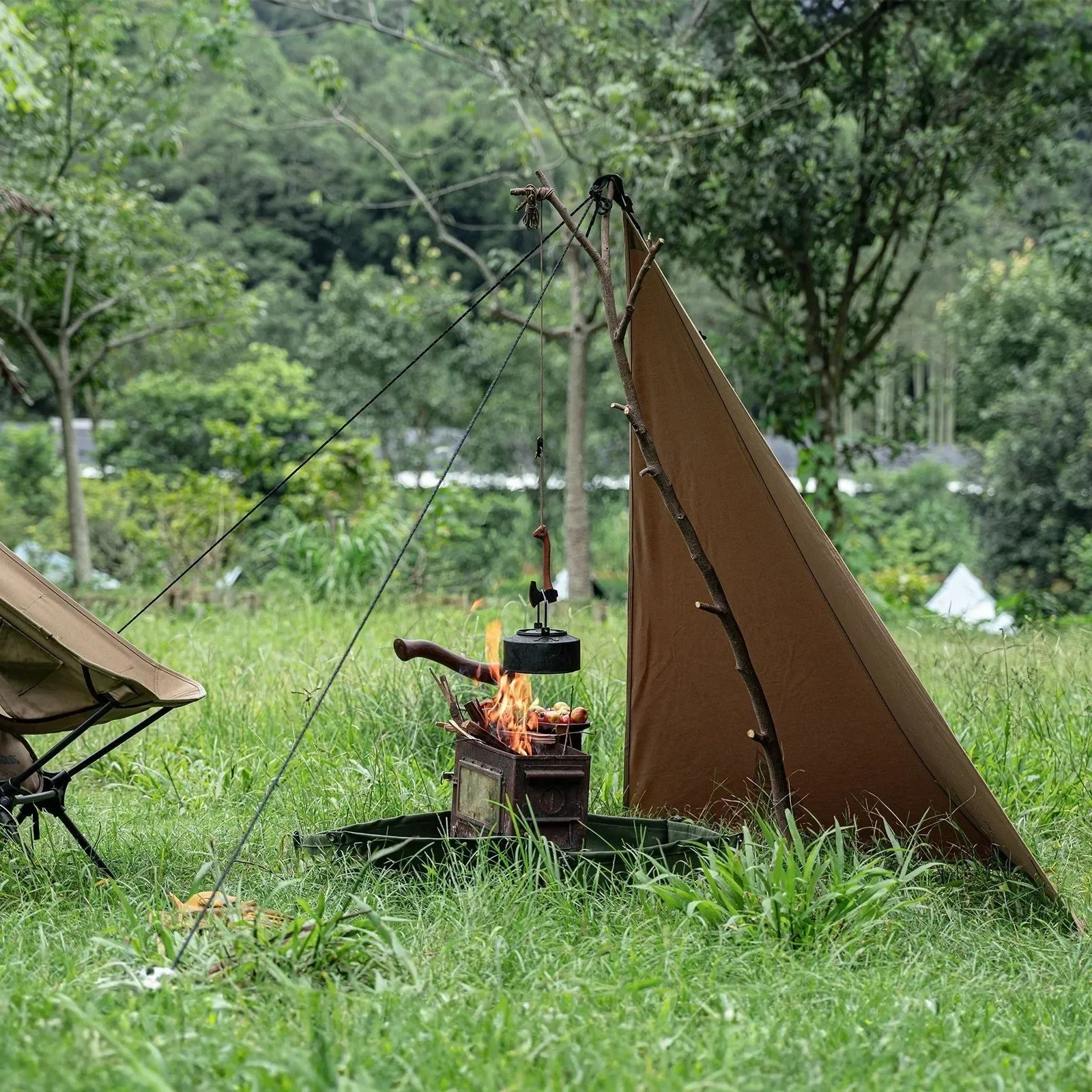 Soft OneTigris Camping Tarp Survivalist – Heavy Duty Terylene Cotton Wind Tarp for Campfire Outdoor Cooking Authentic