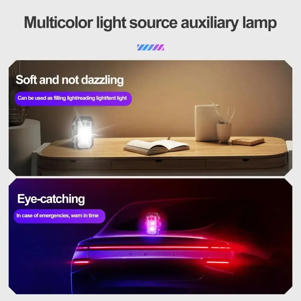 Original USB Rechargeable Keychain Flashlight – Dual Light Versatile Outdoor Safety Light for Camping and Fishing Secure