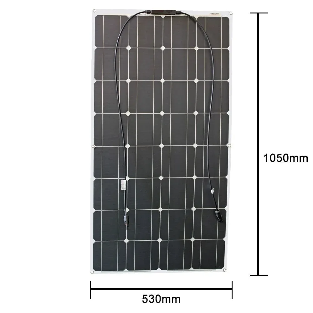 Expertly Made Solar Panel Kit Complete 400W 300W 200W 100W 12V Flexible Solar Power Panel for Solar Battery Charger Power Bank Camping Hiking Reliable