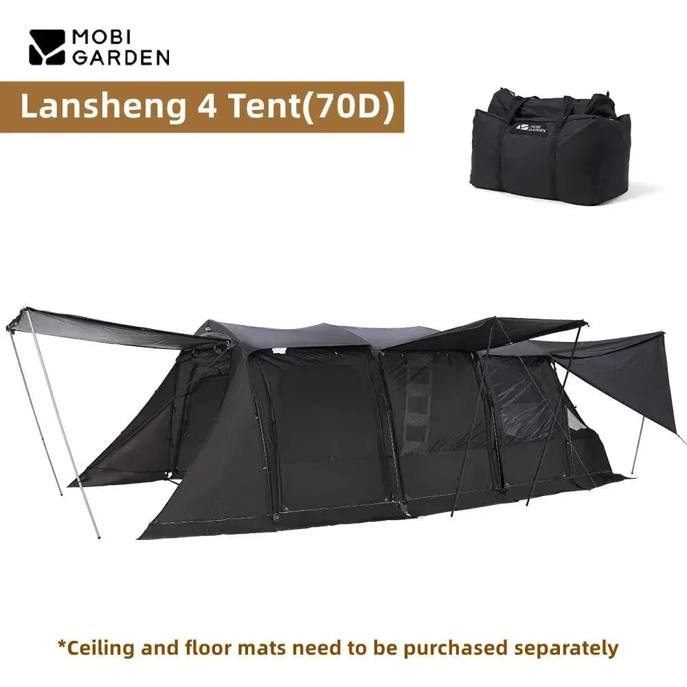 World-Class Large Group Camping Tunnel Tent – 4-Season Double-Layer Family Tent with 2 Bedrooms Living Room Large Group Camping Tunnel Tent – Spacious 4-Season Shelter for Families Groups Certified