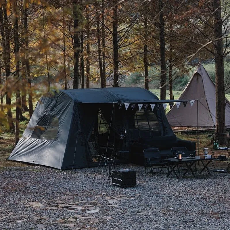 Selected 3-4 Person Inflatable Auto Camping Tent with Wood Stove Port – 600D Oxford Multi-Room Easy-to-Use