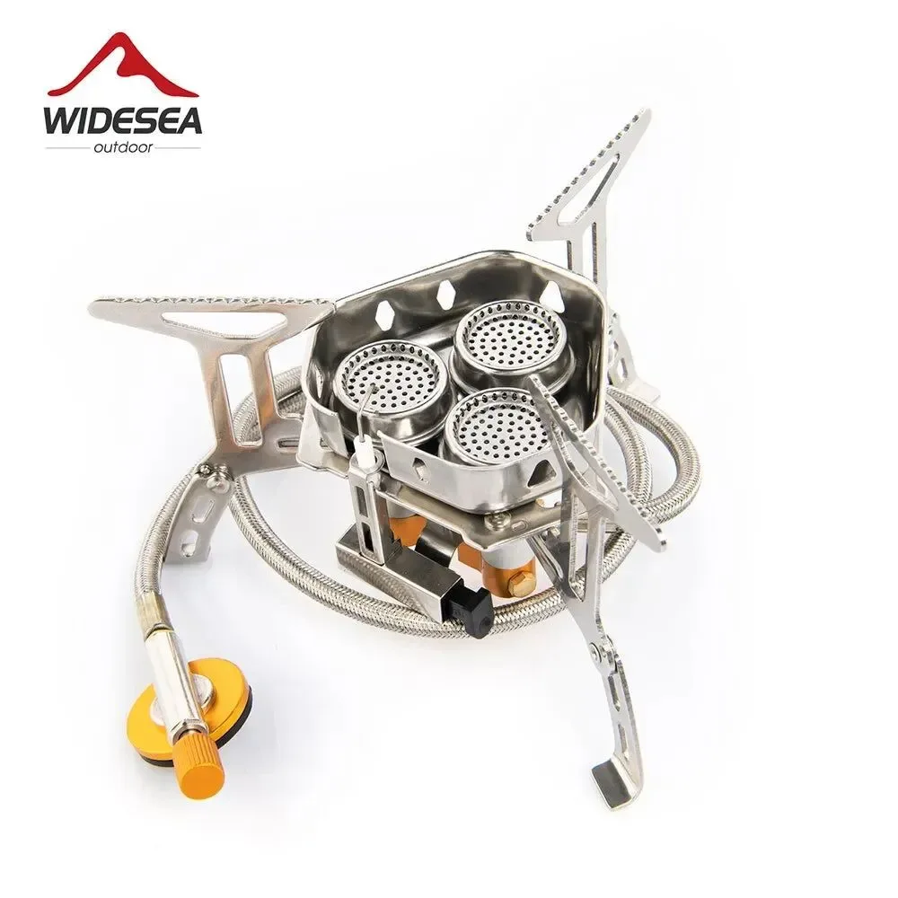Dependable High-Power Portable Camping Gas Stove – 3500W Foldable Burner with Piezo Igniter for Outdoor Cooking Detailed