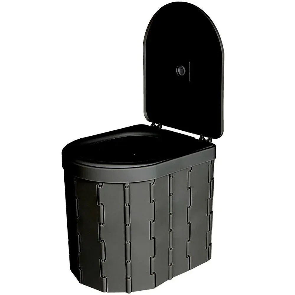 Lightweight Portable Camping Toilet – Convenient Car-mounted Folding Toilet for Travel Adult Children Elderly Odor-proof Non-slip Prestigious