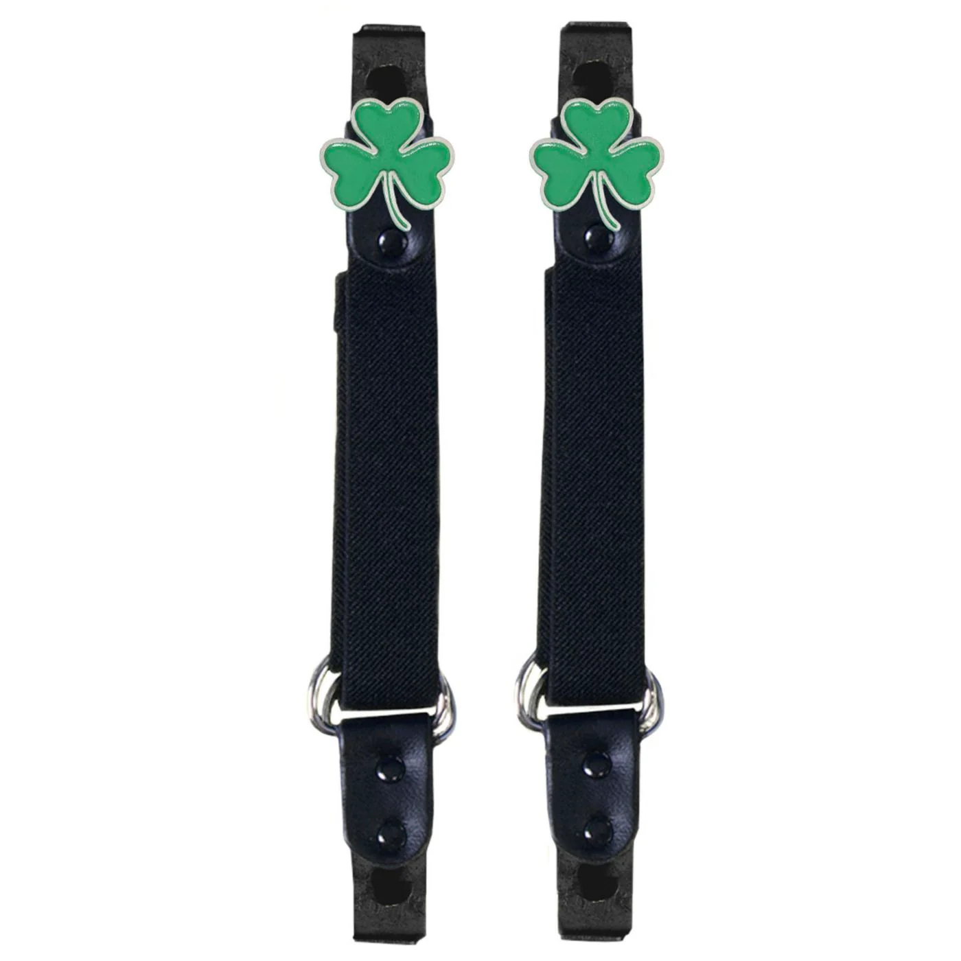 Sophisticated Milwaukee Leather MLA4018 3-Leaf Clover Motorcycle Biker Elastic Bungee Clips for Chaps or Pants Set of 2 Fine Crafted