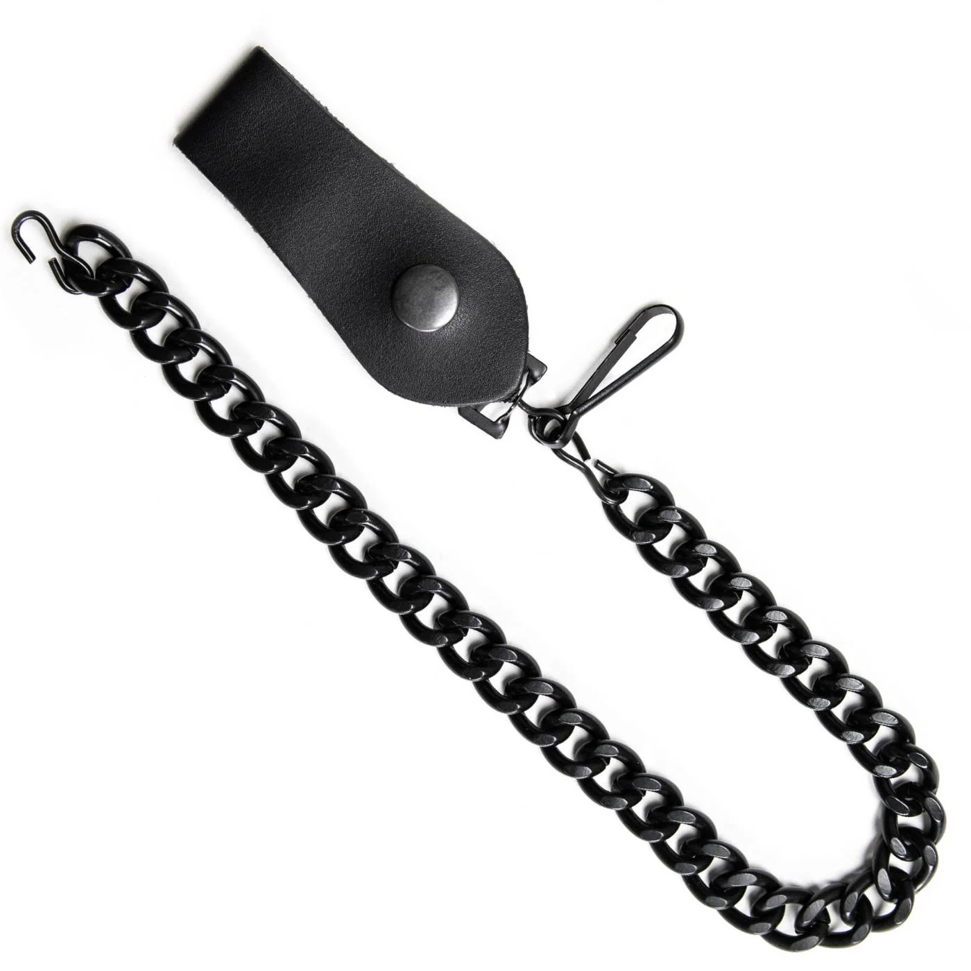 Original Design Milwaukee Leather MLC78961 Black Metal Anti-Theft 14 Inch Wallet Chain with Snap-On Belt Loop and Key Holder Soft