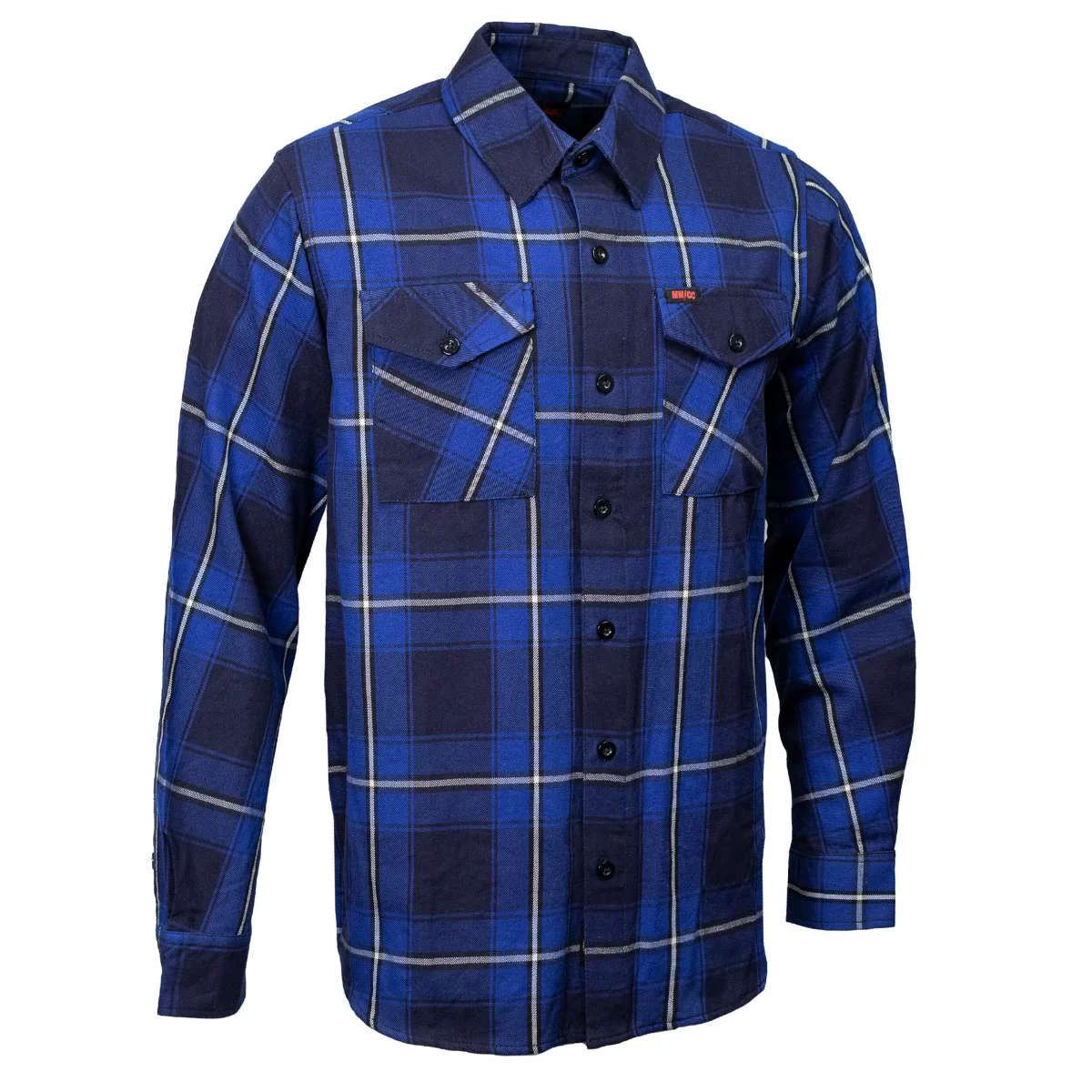 Smart MMCC Men’s Blue Wire Blue Navy White Cotton Long Sleeve Flannel Shirt – MMC11624MMC11624 Bluewire Men’s Cotton Flannel Original