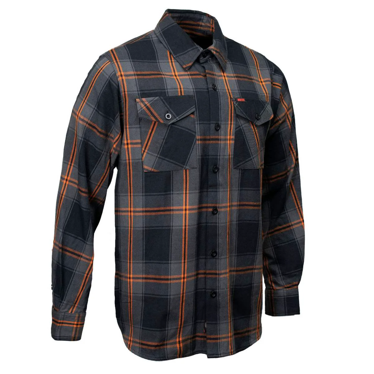 Elegant MMCC Men’s Burnline Black Gray Orange Cotton Long Sleeve Flannel Shirt – MMC11623MMC11623 Burnline Men’s Cotton Flannel Genuine