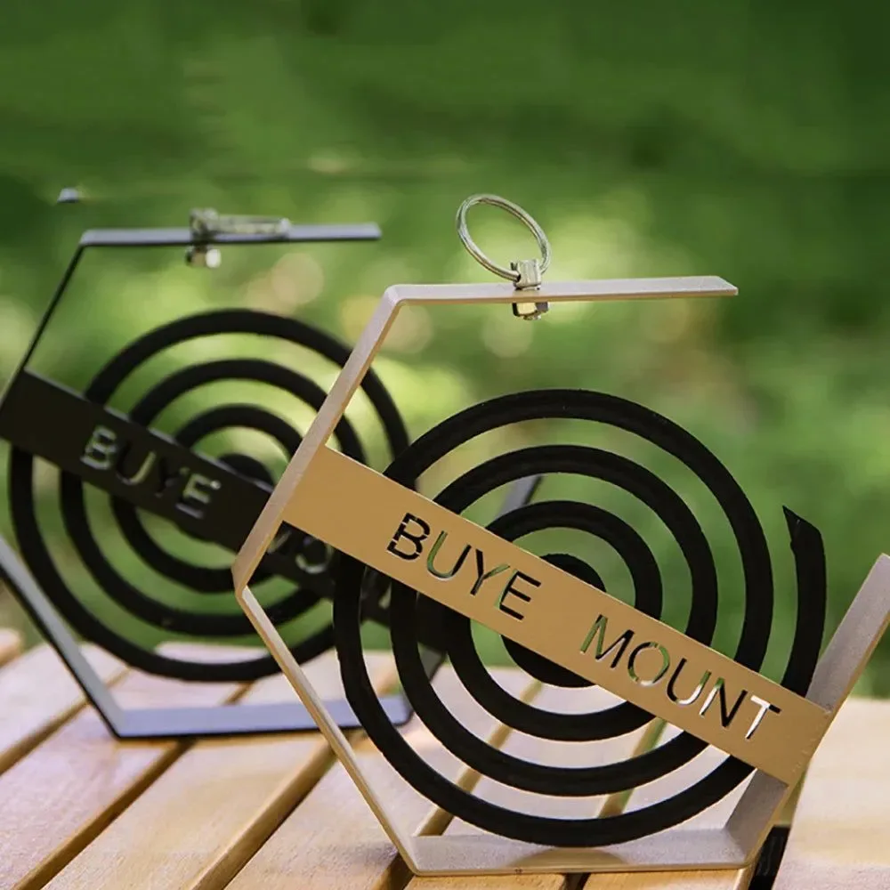 Fine Hanging Mosquito Coil Holder for Camping – Durable Iron Frame Outdoor Mosquito Repellent Tray for Hiking Travel Consistent