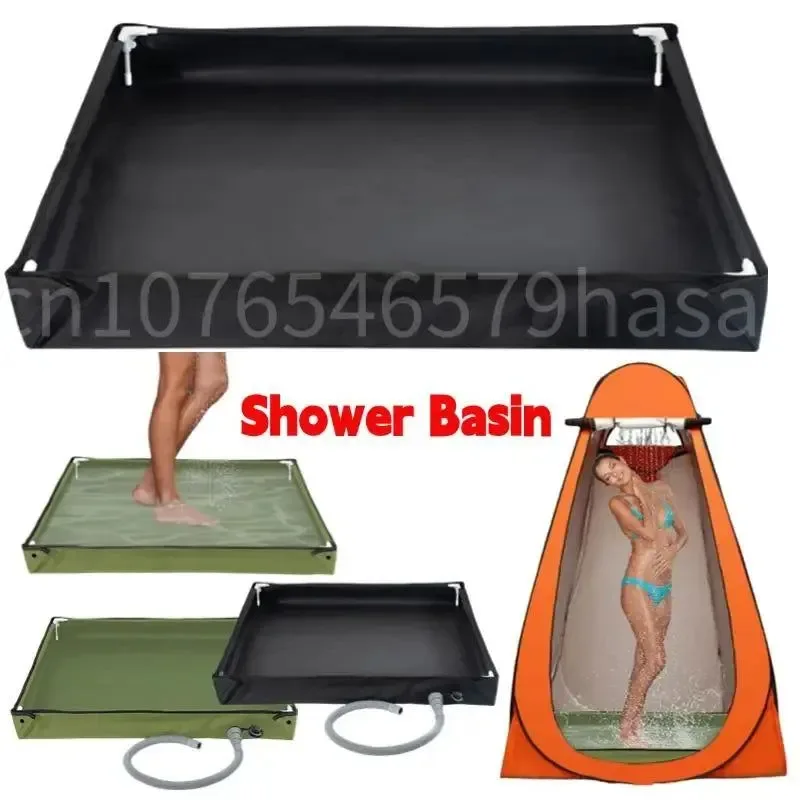 Professional Portable Shower Tray Floor Base 80cm Foldable Camping Shower Pan Pet Bath Basin Versatile