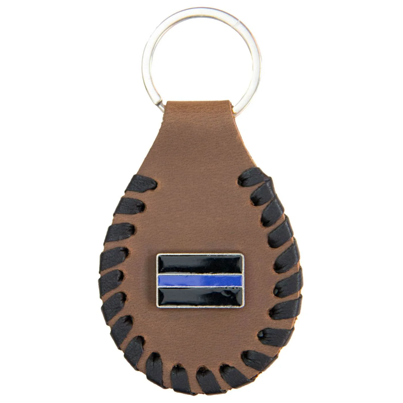 Detailed Milwaukee Leather Black -Thin Blue Line Pewter Emblem Key Chain – MLA9524 Minimalist