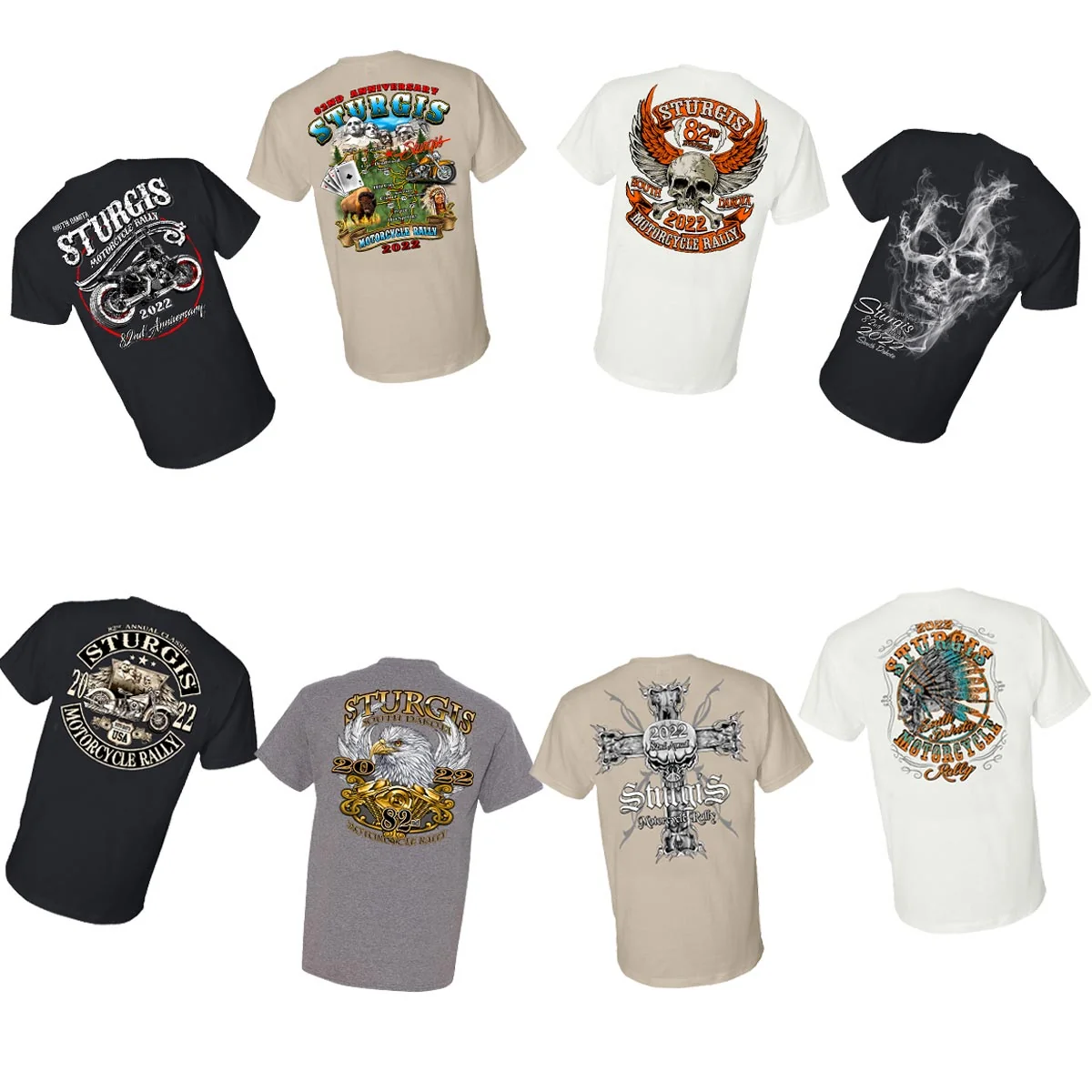 Smart Milwaukee Leather XS16009 Men s 82nd Sturgis Assorted 5 for 40.00 T-Shirts Selected