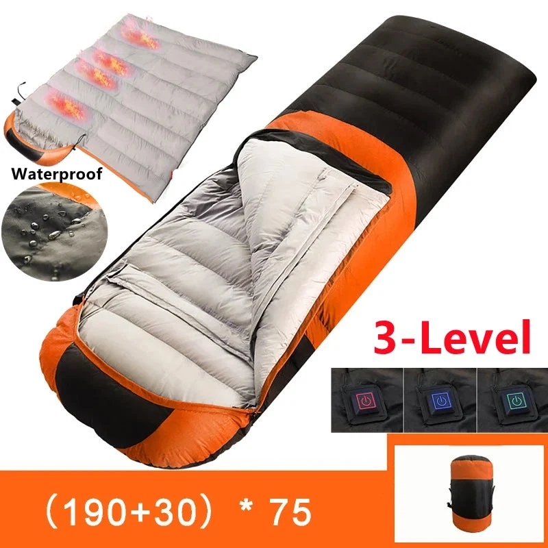 Flexible USB Heated Sleeping Bag – Winter Camping Thermal Mattress with 3 Heat Levels Waterproof Design Prestigious