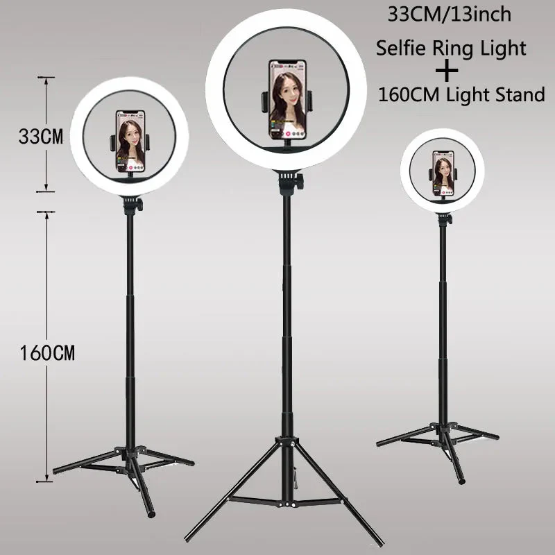 Original Design LED Ring Light Tripod Stand Dimmable USB Bi-Color 26cm 33cm Selected