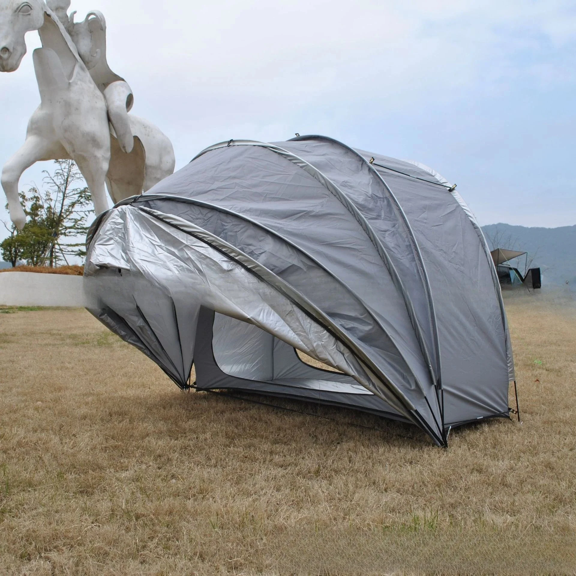 Secure Rainproof Multi-Use Shelter Tent – 600D Oxford Fabric Fiberglass Poles Fits 3–4 People Elite
