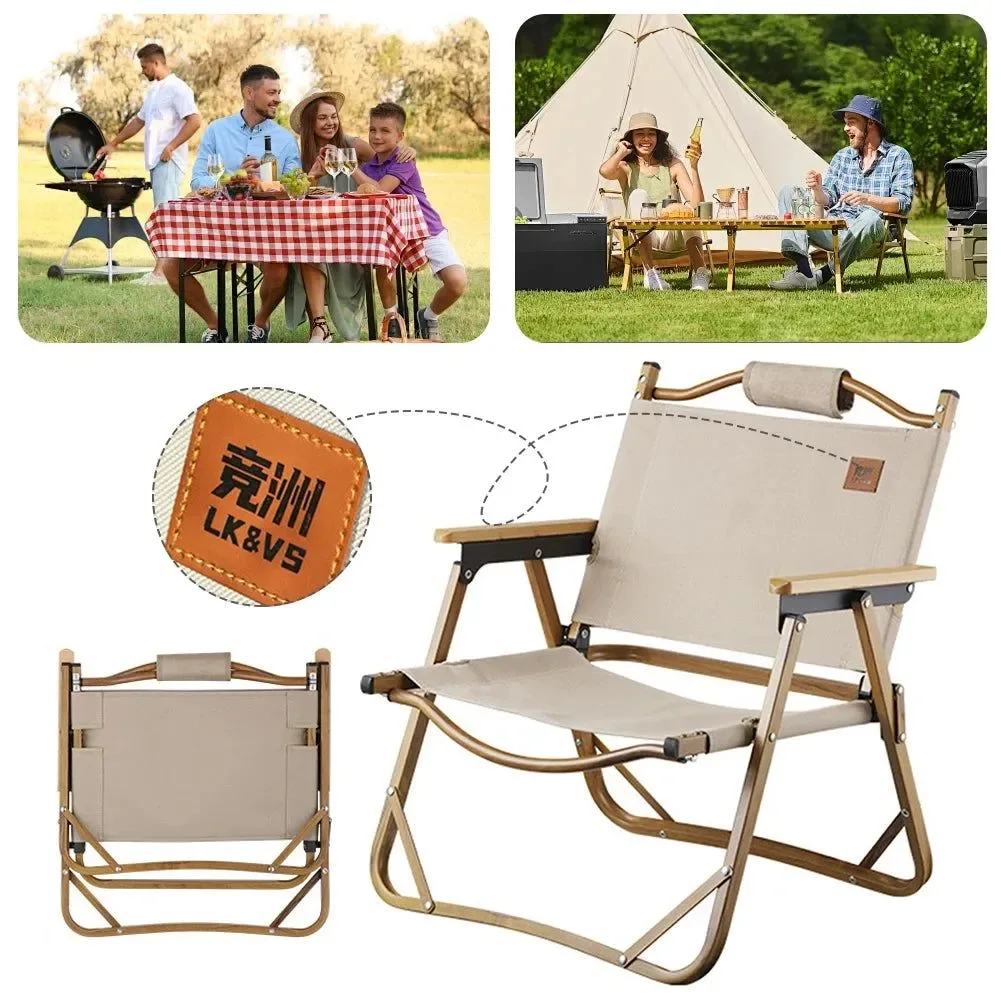 Breathable Juego de mesa y sillas de camping portátiles y plegables para exteriores silla de pesca para pícnic banco de playa ultraligero de tela Oxford. Comfortable
