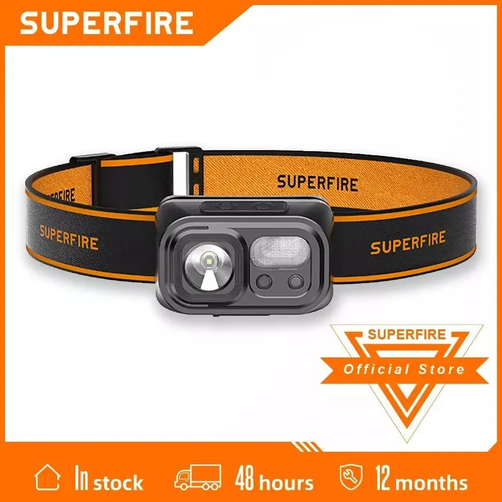 Authentic Mini linterna frontal LED superbrillante – Linterna frontal de inducción recargable por USB-C para camping y pesca PRESUPUESTO Functional