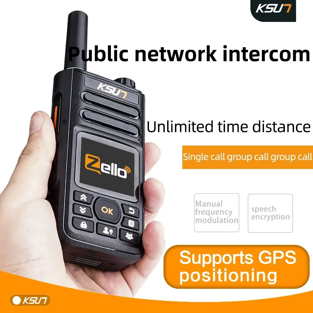 Advanced Walkie Talkie KSW-ZL18 con tarjeta SIM 4G y red WiFi alcance de 160 km GPS profesional Responsible