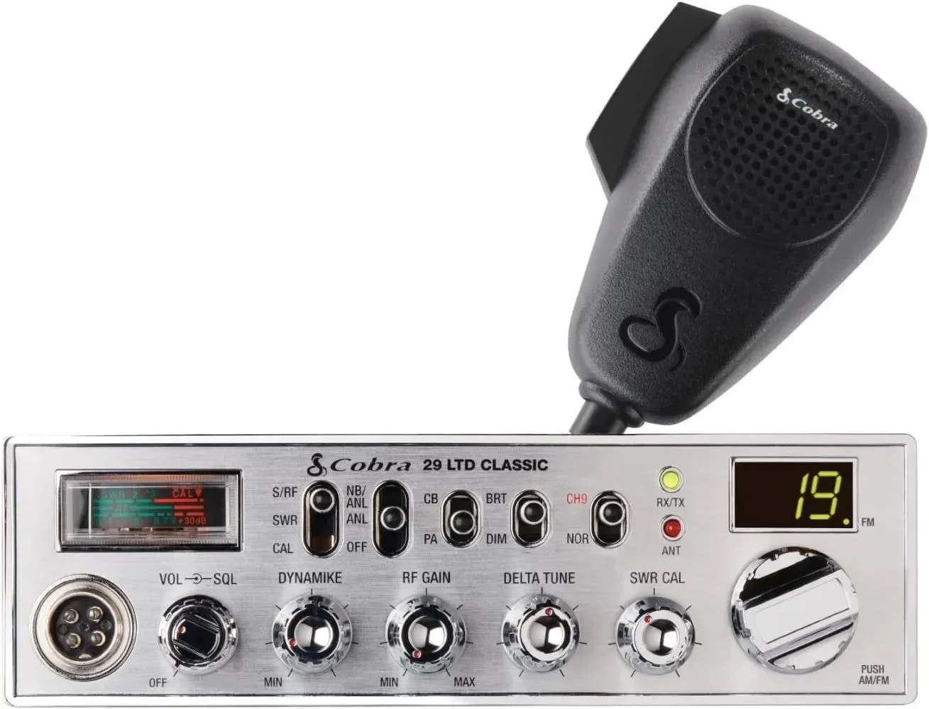 Secure Radio CB profesional Cobra 29 LTD Classic AM FM radio de emergencia fácil de usar con canal 9 instantáneo y salida de 4 vatios Convenient