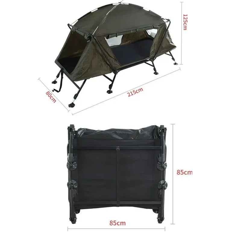 Versatile Tienda de campaña portátil con cama para acampar al aire libre pesca para una persona plegable altura ajustable Genuine