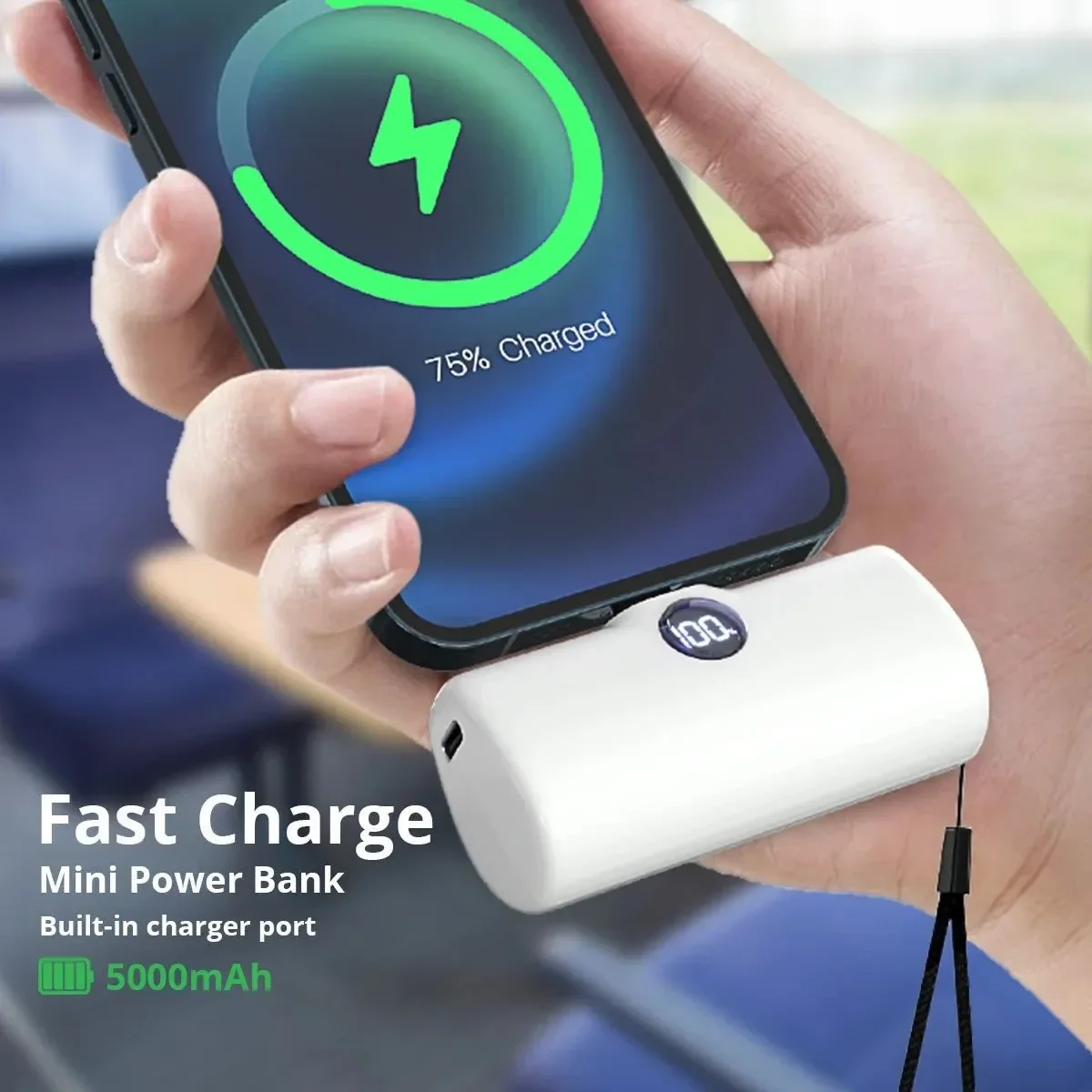 Pure Banco de energía portátil de carga rápida mini batería externa ligera para iPhone Samsung Xiaomi Honor Modern