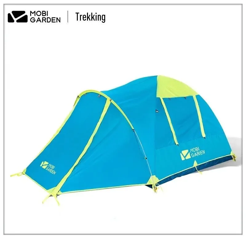 Refined Tienda de campaña de doble capa resistente al viento y a la lluvia para acampar al aire libre y montañismo Cold Mountain 3AIR versión Lobby Contemporary
