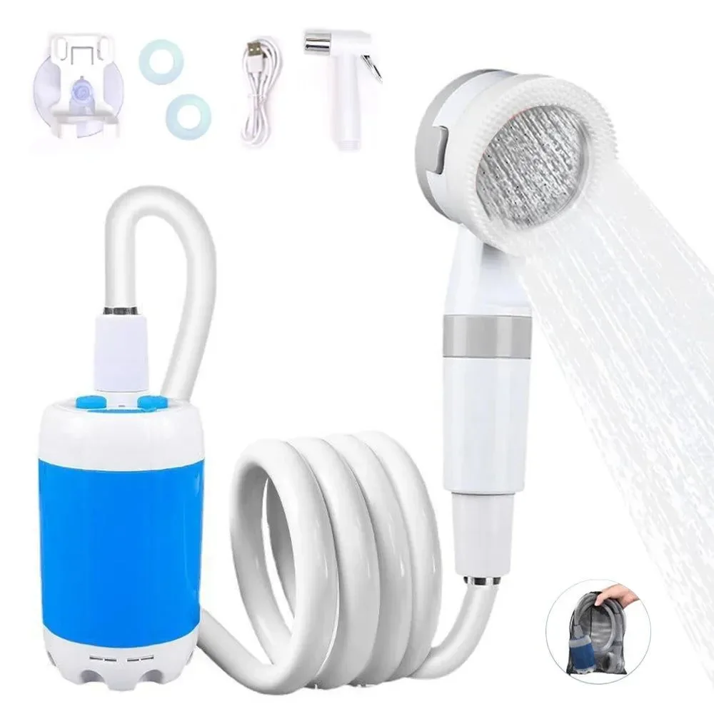 Traditional Kit de ducha portátil para camping bomba de ducha con batería recargable e impermeable de 5000 mAh para camping familiar senderismo mochilerismo viajes y playa. Características Especificación El paquete incluye Nota High-Performance