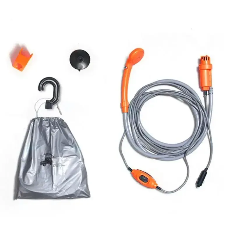 Authentic Lavadora de coche portátil inalámbrica de 12 V y ducha de camping ducha exterior de 12 V para limpiar el coche acampar y hacer senderismo. Healthy