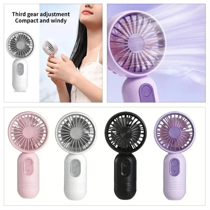 Artisan Mini ventilador USB portátil refrigeración manual de 3 velocidades para oficina viajes y camping Breathable
