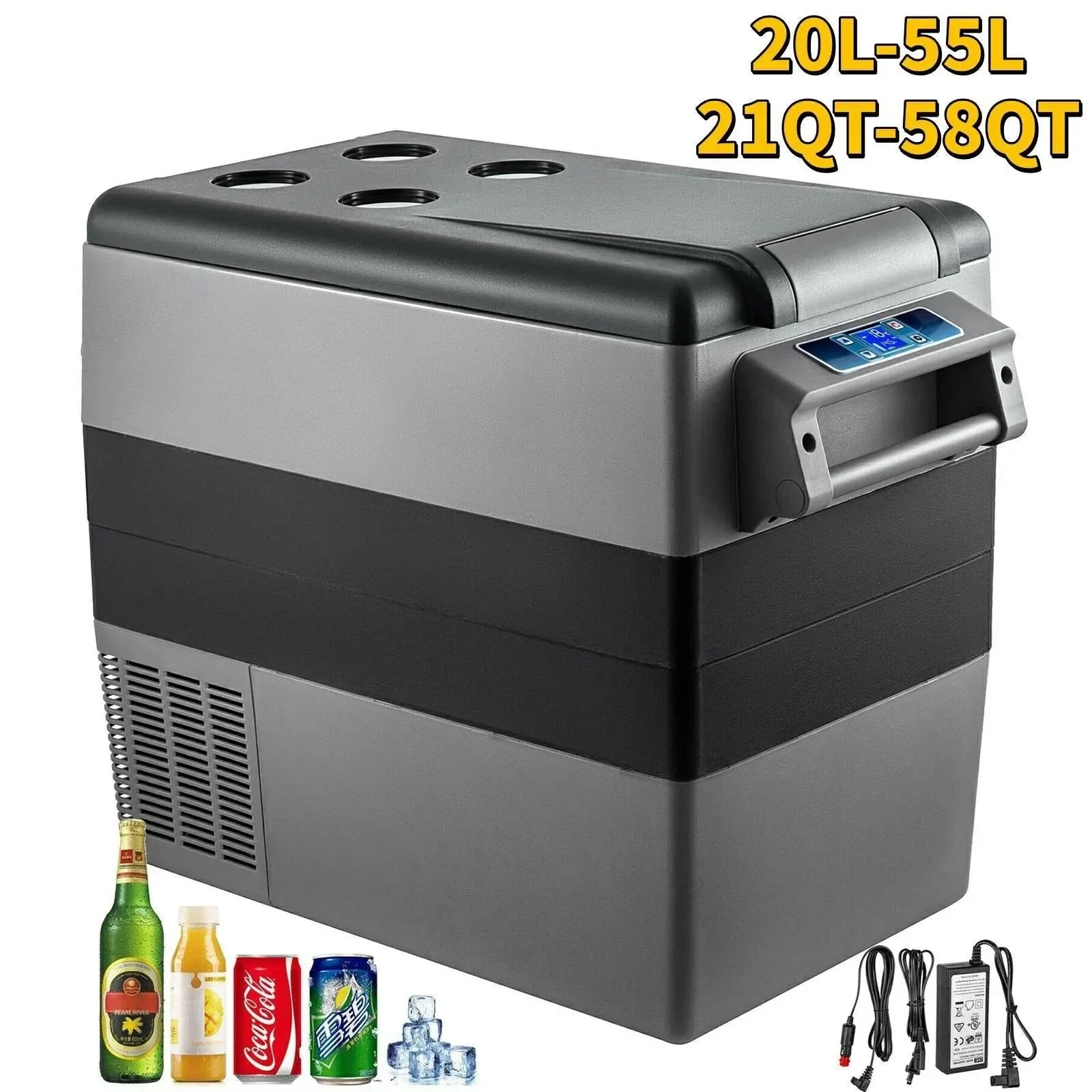 High-Performance Refrigerador portátil para coche VEVOR minicongelador de 20 22 35 45 55 l para camping Practical