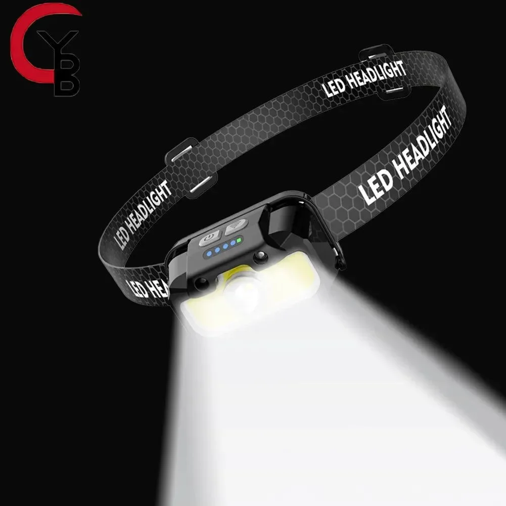 Safe Linterna frontal LED recargable por USB brillo ajustable para acampar correr pescar y actividades al aire libre. Luxury