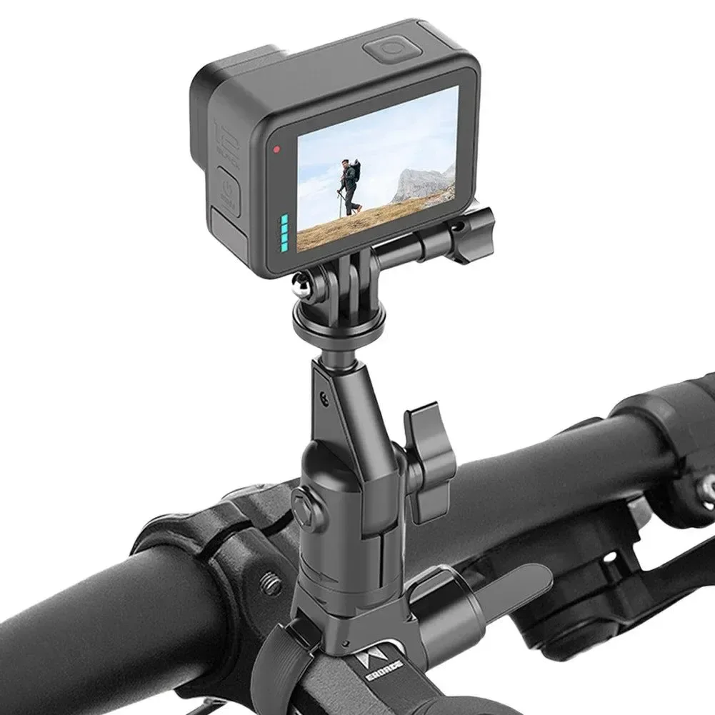 Artisan Soporte de manillar de motocicleta de 360° abrazadera universal para cámara de acción GoPro DJI Insta360 Proven