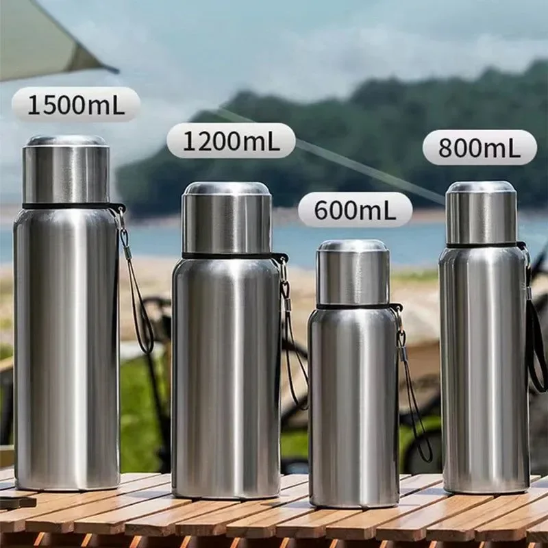 Modern Smart Vacuum Flask with LED Temperature Display 316 Stainless Steel Thermos 24hr Insulation 600-1500ml Classic