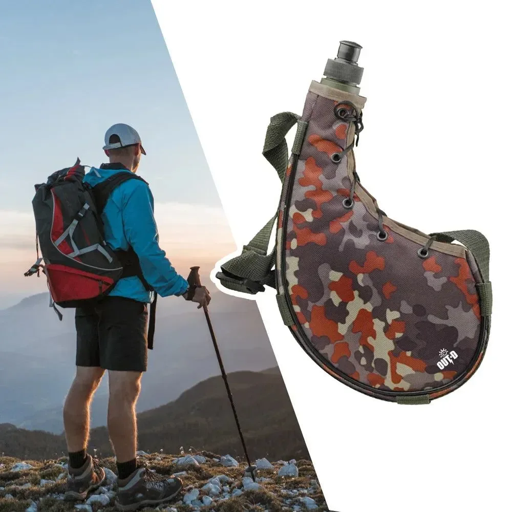 Modern 800ml Outdoor Hydration Bottle Portable Sports Water Kettle with Shoulder Strap for Hiking Backpacking Lightweight