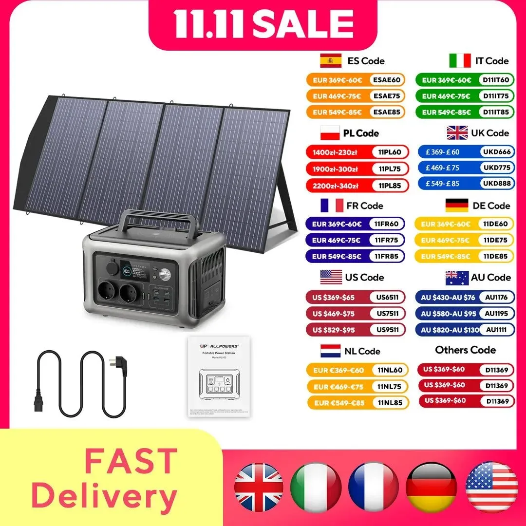 High-Grade 600W 299Wh Portable Power Station with Optional Solar Panel – LiFePO4 Solar Generator for Camping Home Clean