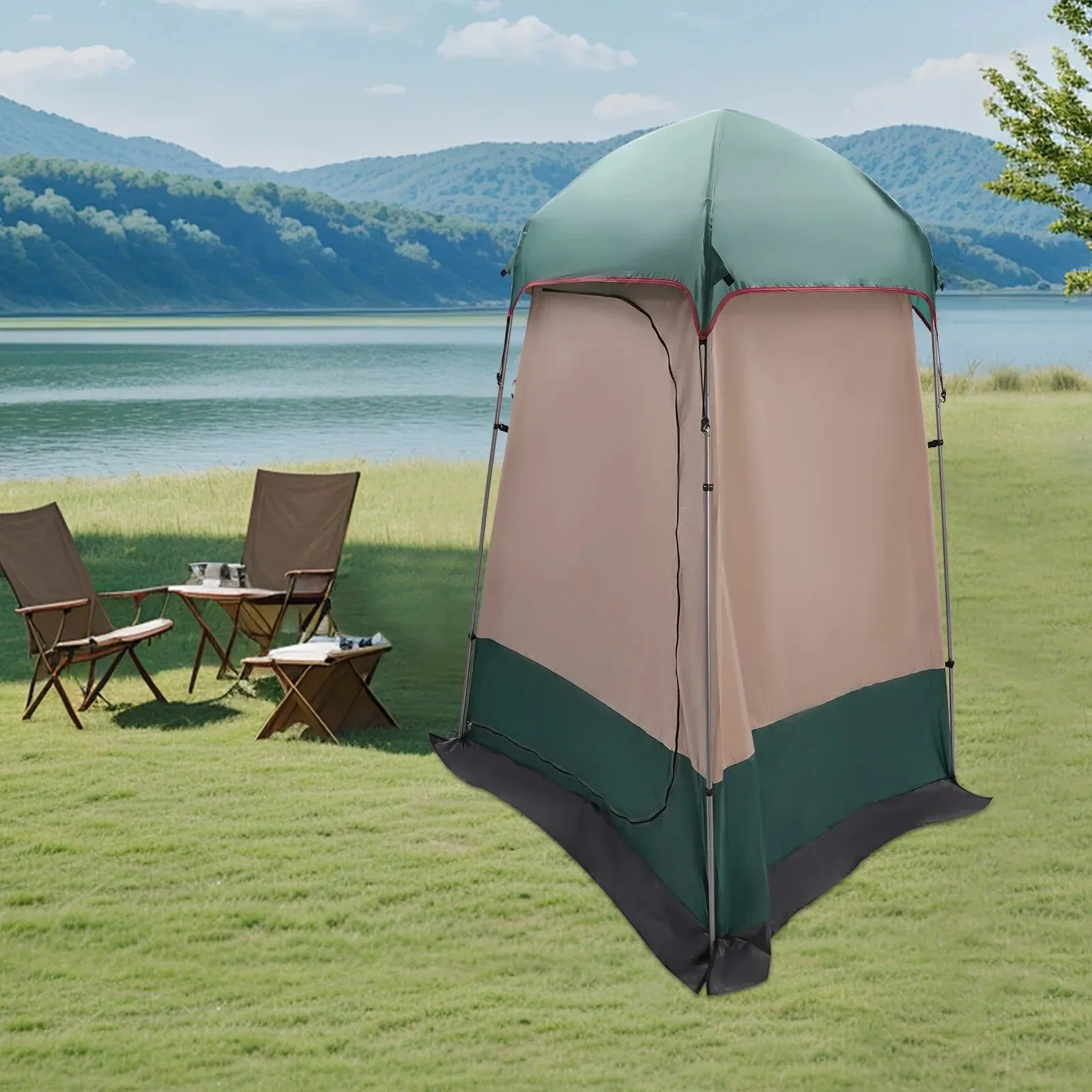 Smart Portable Shower Toilet Tent – 160x160x240cm Outdoor Privacy Shelter for Camping Beach Excellent