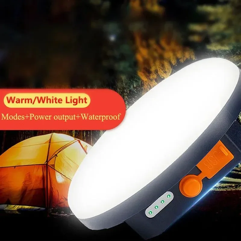 Innovative 9900mAh Rechargeable Camping Lantern Ultra-Bright LED Work Light with Magnet Power Bank Premium