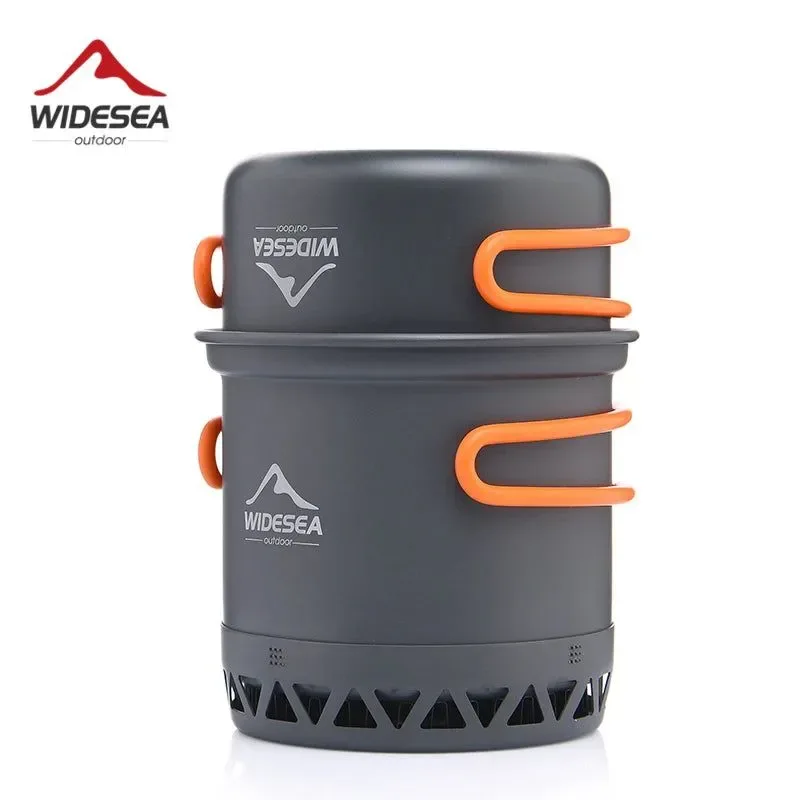 Premium Material 1.3L 2.3L Lightweight Aluminum Camping Cookware Set with Carry Bag Superior
