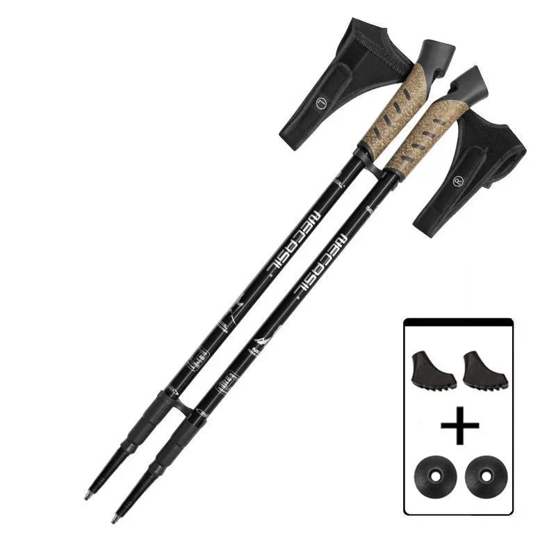 Eco-Friendly 2PCS Ultralight Trekking Poles – 7075 Aluminum Adjustable Nordic Walking Sticks for Hiking Camping Secure
