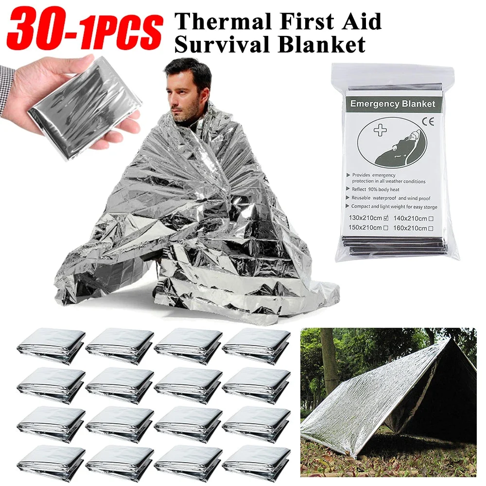 Dependable Yeston Emergency Thermal Rescue Blanket – Foil Survival Blanket for Outdoor Military Use 1–30 Pack Sophisticated