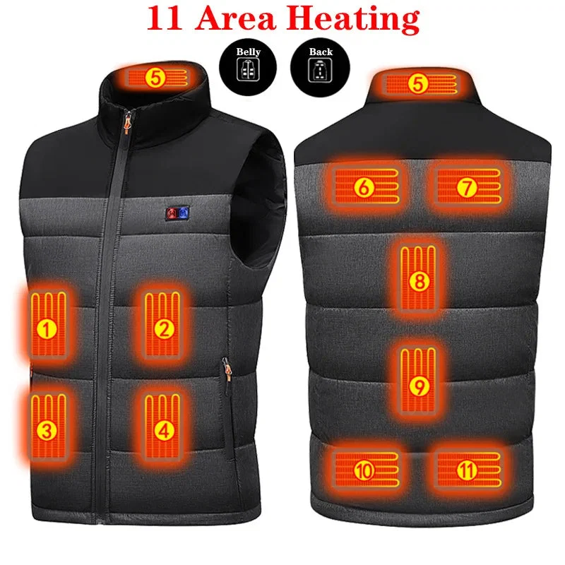 Exclusive 11-Zone Electric Heated Vest for Men Women – USB Thermal Waistcoat with Battery 11-Zone Electric Heated Vest for Men Women – USB Thermal Waistcoat with Battery Pack Genuine