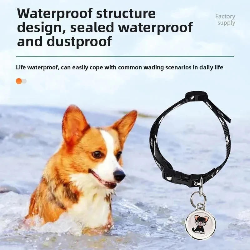 Certified Waterproof Bluetooth Pet GPS Tracker for Dogs Cats – -Time Anti-Loss Locator Device for Pet Collar Long-Lasting