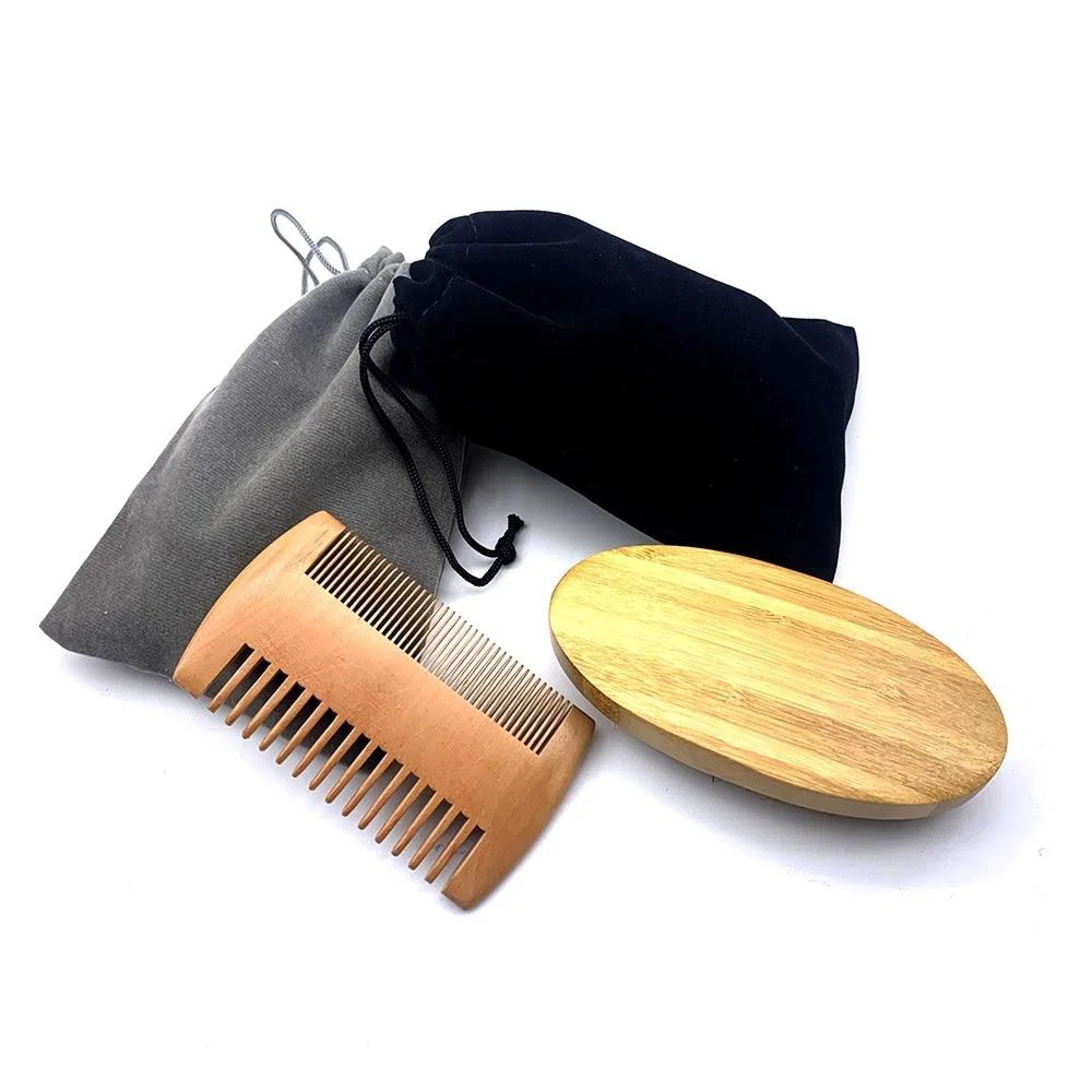 Safe Boar Bristle Beard Brush Beard Comb Set First-Class