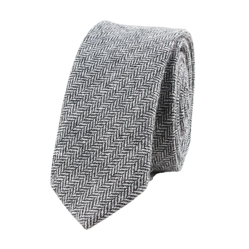 Eco-Friendly Herringbone Wool Tie Luxury