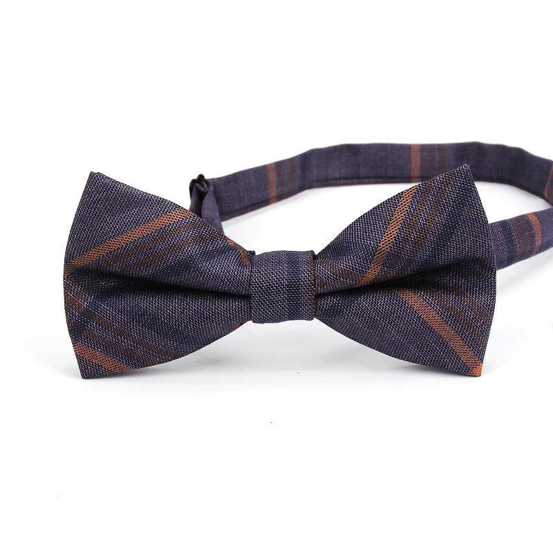 Powerful Plaid Cotton Bowtie Pre-Tied Outstanding