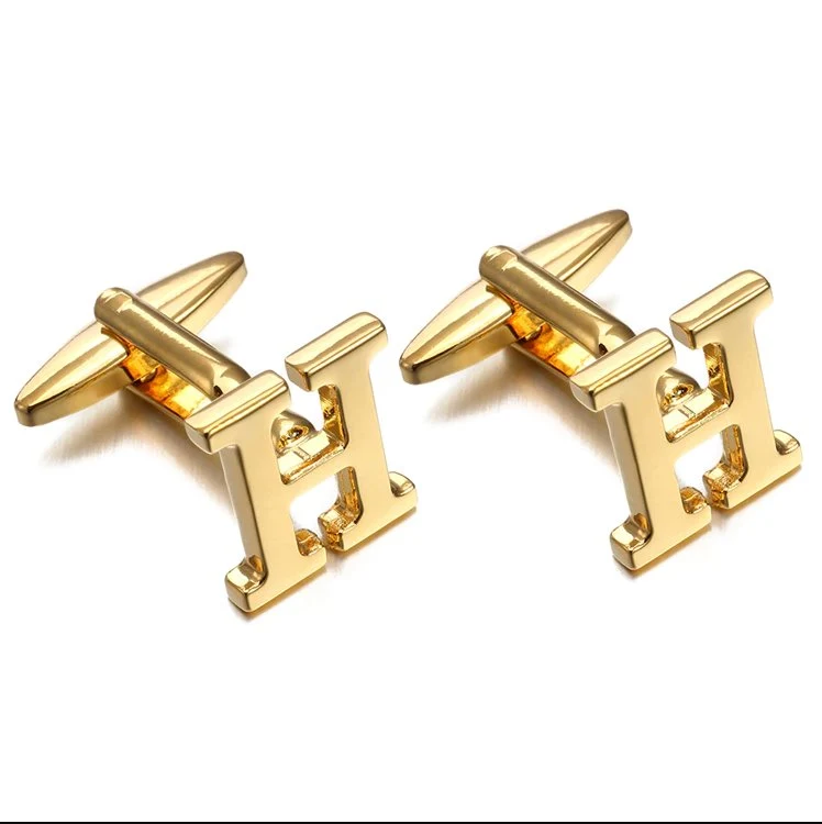 Crafted Gold-Tone Monogram Cufflinks Convenient