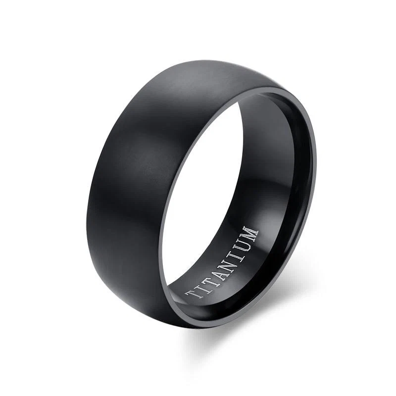 High-Grade Matte Black Titanium Ring Expertly Made