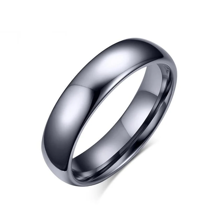 Comfortable Alessandro Gunmetal Grey Tungsten Carbide Ring Practical