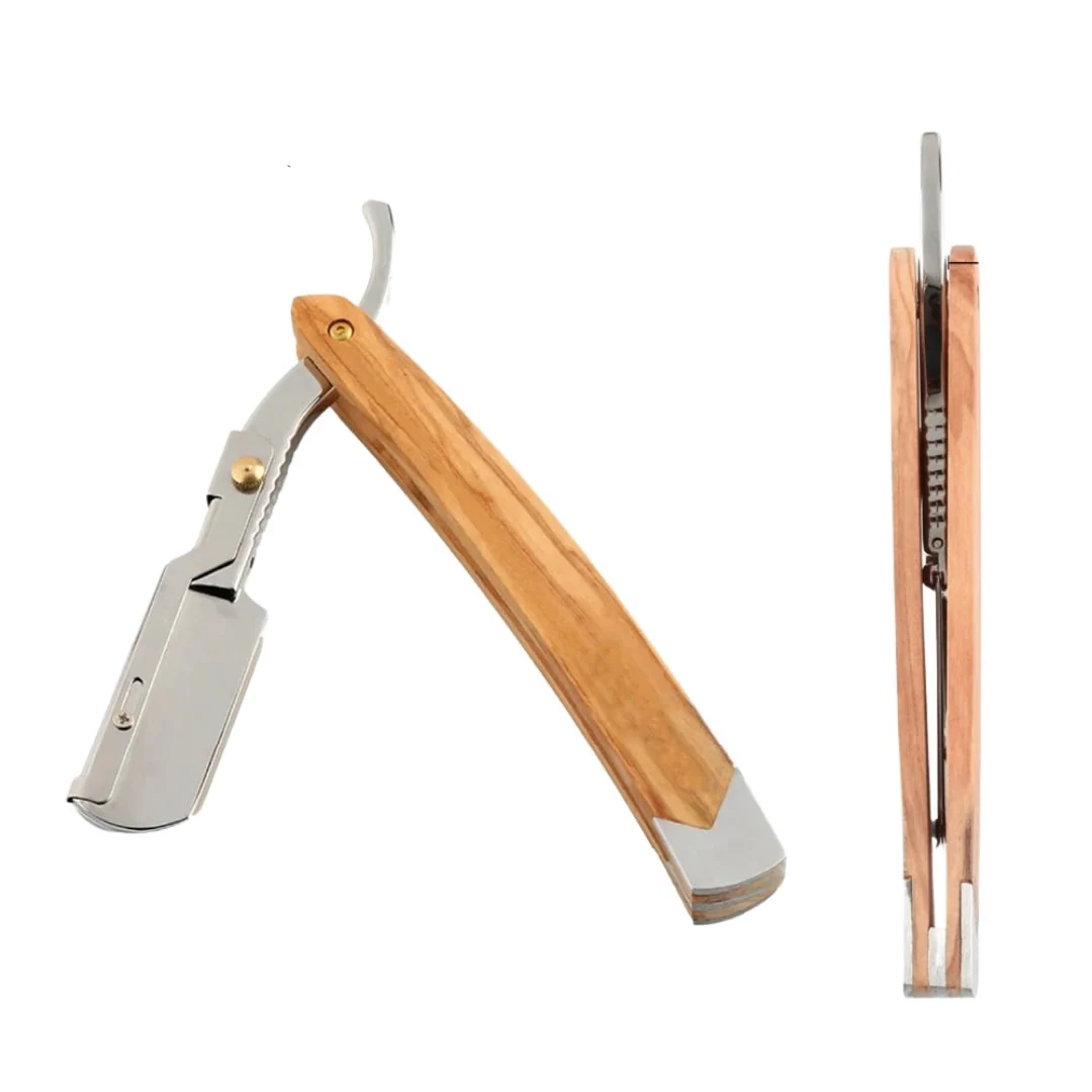 Detailed Professional Double Edge Shavette Straight Razor Set Classic